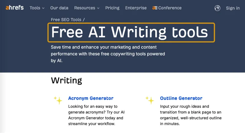 Seona AI Review: Ahrefs